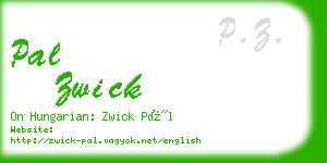 pal zwick business card